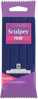 Sculpey Premo Polymer Oven-Bake Clay, Ultramarine Blue Hue, Non Toxic, 1 lb. bar