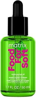 Food For Soft Hair Serum Oil For Dry, Brittle, and All Hair Types - Softens, Smooths, and Adds Shine With Heat Protection, Repairing Leave In With Avocado Oil