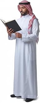 Men's Thobe Muslim Clothes Long Sleeve Middle East Saudi Kaftan Islamic Abaya Dubai Arab Robe