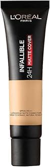 L’Oréal Paris L'Oreal Liquid Foundation, Waterproof, Sweatproof And Heatproof, Oil-Control, Infallible 24H Matte Cover, 110 Rose Vanilla, 35 Ml