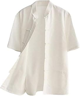 ZooBoo 100% Cotton Short Sleeve Kung Fu Shirt – Traditional Chinese Martial Arts Top for Men & Women