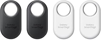 Galaxy SmartTag2 Bluetooth Tracker (4 Pack), Compass View AR, Find Lost Mode, 2 Black/2 White
