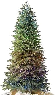 Balsam Hill Silverado Slim - Realistic Narrow Christmas Tree with True Needle Foliage with Premium Stand & Easy Assembly for Indoor Holiday Decorating, Twinkly, 7'