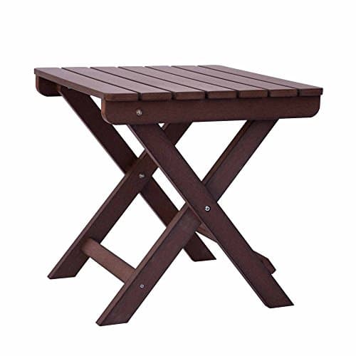 Shine Company 7109CB Folding Side Table, Chateau Brown