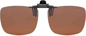 CAXMANPolarized Clip-on Flip Up Metal Clip Rimless Sunglasses for Prescription Glasses