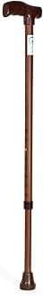 RCSP Walking Stick with Adjustable Height Level for Old People, Strong Heavyduty Walking Cane with Non Slip Rubber Tip Base Comfortable Hand Grip, Portable Balancing Cane for Men Women, Wooden