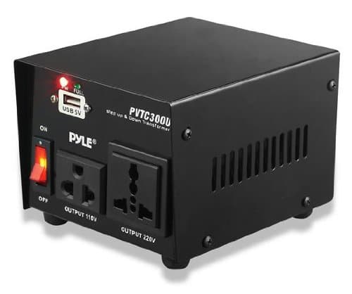 300 Watt Step Up and Step Down Voltage Converter Transformer with USB Charging Port - AC 110/220 V