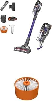 BLACK+DECKER Powerseries Extreme Cordless Stick Vacuum Cleaner for Pets, Purple with Replacement Filter (BSV2020P & BSVF1)