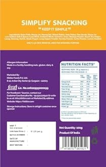 Kikibix Healthy Roasted Millet Namkeen, Non Fried Snacks for Weight Loss, Low Fat, No Cholesterol, Chatpata Snacks for Diabetics made with Millets, Oats, Flax Seeds, Chana, Moong, Pack of 2