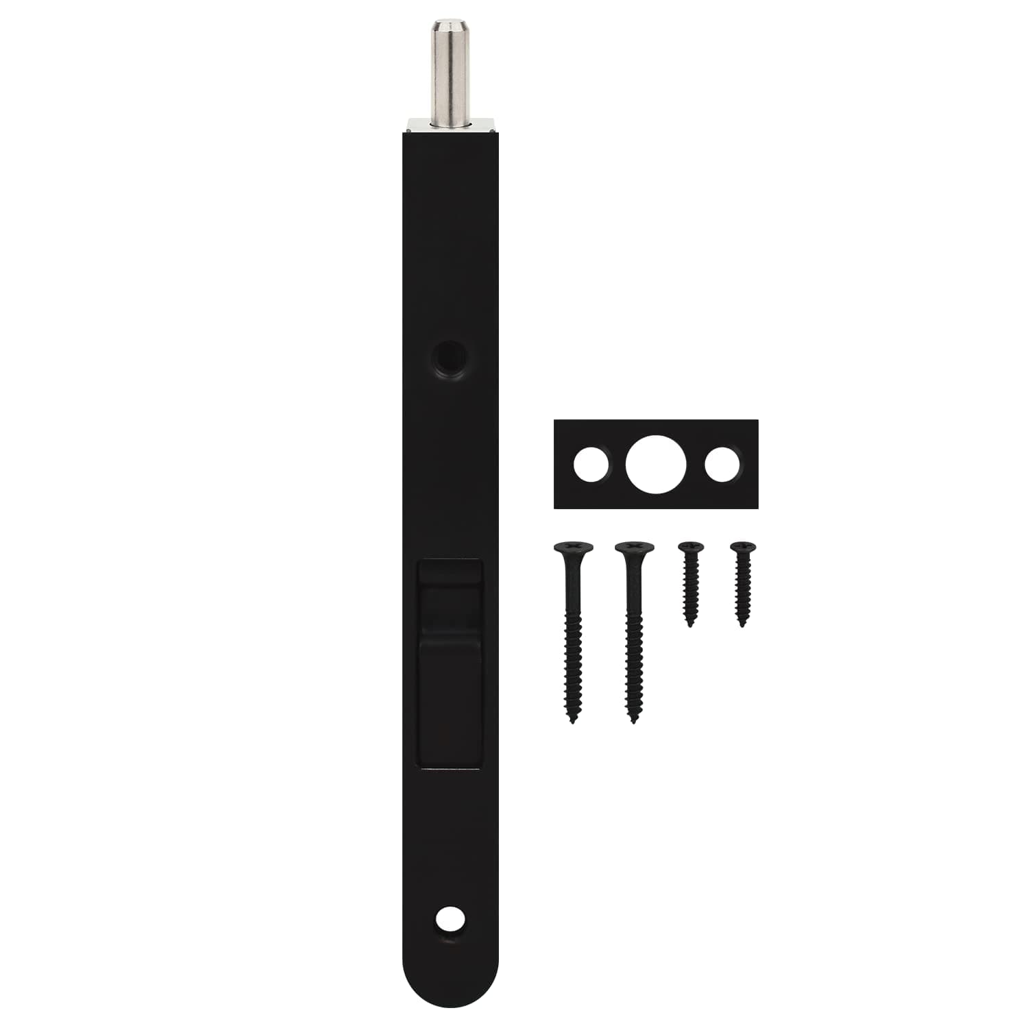 Nuk3y Heavy Duty 7-Inch Solid Brass Flush Bolt (Matte Black)