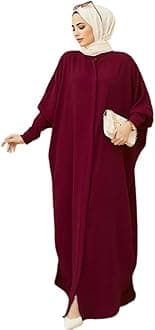 FYMNSI Abayas for Women Muslim Dress Modest Maxi Robe Abaya Kaftan Dresses Eid Prayer Clothes Arabian Islamic Dubai Outfit