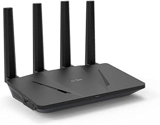 GL-AX1800(Flint) WiFi 6 Router -Dual Band Gigabit Wireless Internet Router | 5 x 1G Ethernet Ports | Up to 120 Devices | Amazing OpenVpn&WireGuard Speed | WPA3 Security | MU-MIMO | 802.11ax