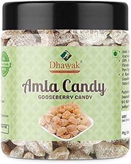 Dhawak Dried Sweet Amla Candy - 300 GMS. (No Sugar Layer) |Jar Pack|