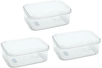 Lustroware LSX 255 Micro Clear 2.3 qt Food Storage Container Set of 3 (Clear)