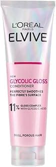 Elvive Glycolic Gloss Conditioner, With Gloss Complex and Glycolic Acid, Fills and Seals Hair Fibres, For Long-lasting, Smooth and Shiny Hair, Ideal for Dull Hair, 150ml