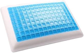 METRON Cool Gel Latex Feel Comfort |Reversible Double-Sided Pillow| Thick | Medium Soft Bounce Orthopedic Support |Cool in Summers & Warm in Winters | Size-24”x16”x5”Inches