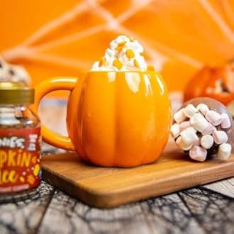 Beanies Instant Coffee with Pumpkin Spice Flavour, 400g (50g x 8 Pack) - Freeze-Dried Granules, Quick & Easy to Brew, Premium Taste, Rich in Flavour, Low-Calorie, Sugar-Free, Vegan