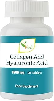 Ultra-Pure Dietary Supplement | Collagen Protein + Hyaluronic Acid | Collagen Supplement Promote Healthy Skin | 1500mg, 90 Tablets