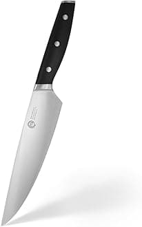 Chef Knife with High Carbon Stainless Steel Blade and Triple Riveted Handles, Professional Quality Kitchen Knife for Precision Cooking at Home, Perfectly Balanced, Razor Sharp, 33cm (13")