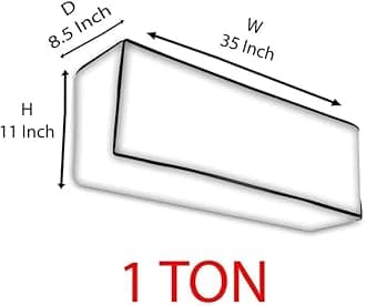 Da Anushi Polyester Split Ac Cover Indoor Unit For 1 Ton Capacity Ac, All Weather Cover/Attractive Digital Prints/Dustproof/Water Resistant Ac Cover (Pack Of 2, Flower)