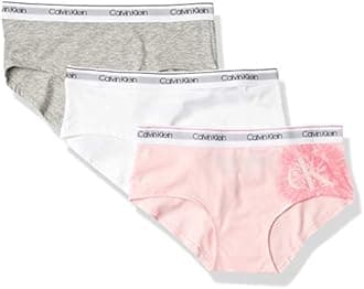 Calvin Klein Girls' Little Modern Cotton Hipster Underwear, Multipack