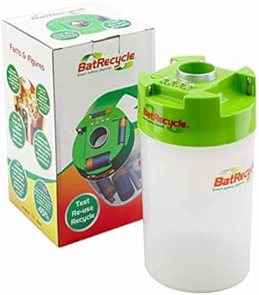 recycling bin with built in tester.