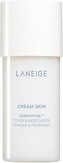 LANEIGE Cream Skin Toner & Moisturizer: Lightweight Refillable Korean Milky Toner with Ceramide & Peptide for Hydration, Firming, & Barrier Support