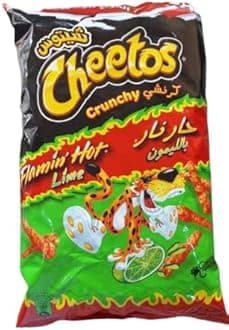 Cheetos Crunchy Flamin Hot Lime Snacks - Cheese Flavoured 200 gm.