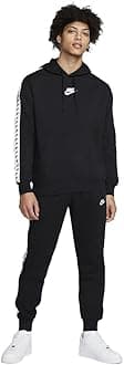 Nike Men's Sports Essentials Hooded Tracksuit Black Cod DM6838-010, black / white, L