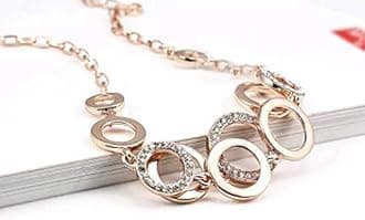 Shining Diva Fashion AAA Crystal 18k Rose Gold Stylish Jewellery for Women and Girls