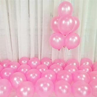 Pink Balloons Pack of 200 for birthday decoration items also suitable for Anniversary, Wedding, Celebration, Party