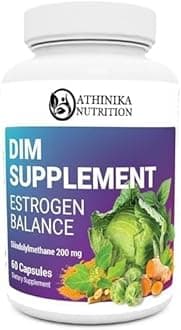 DIM Supplement Estrogen Balance - Original Estrogen Supplement for Women with Diindolylmethane for Menstrual Symptoms & Menopause Relief & Black Pepper for Enhanced Absorption - 60 Capsules