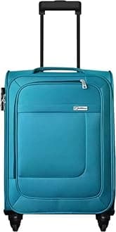OPTIMA Cabin Suitcase (18.3 inch) - Anti Theft Trolley Bag, Medium Size Teal Suitcase with Number Locks - Blue