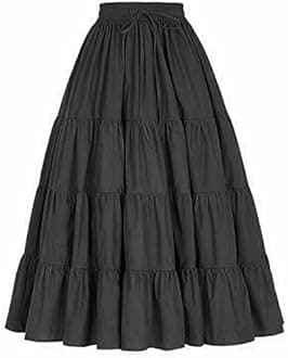 Girl's Crepe Fabric Long Frill Skirt 584
