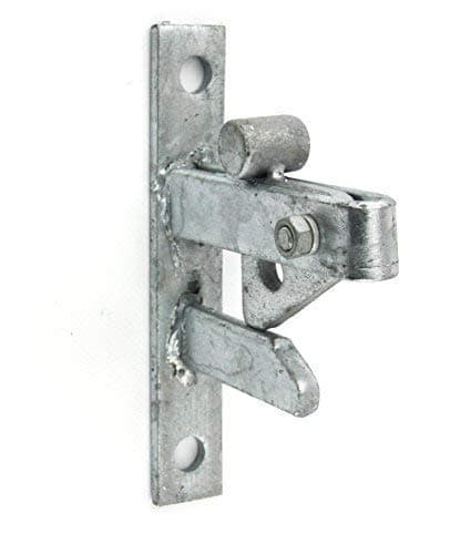 GALVANISED or Black Self Locking Gate Catch/Auto Close Field Farm Lock Latch (Galvanised (Hot Dipped))