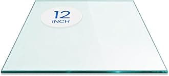 12 inch Square Glass Table Top - Tempered - 1/4" Thick Glass Surface, Safe Flat Polished, Eased Corners, Multipurpose for Dining Table, Patio, Coffee and End Table