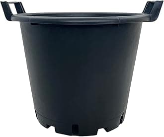 Oakland Gardens 30L Plant Pots Potato Containers Buckets (Pack of 5) Heavy Duty Black Plastic Planters for Outdoor Plants - Large Planter Pots for Gardens - Flowers, Vegetables & Trees