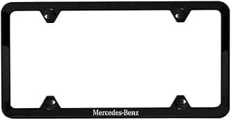 Genuine Mercedes-Benz Q-6-88-0125 - M-B Black Slim Line License Plate Frame (2200)