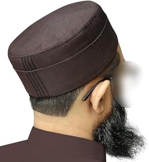 Zakwan Kufi, Traditional Islamic Caps for Men, Multiple Colors and Sizes