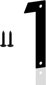 2.5 Inch Metal House Numbers Letters, Black House Address Numbers for Outside, Modern Metal Address Number Letters for Homes, Apartments, Farms, Office (1)