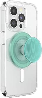 Phone Grip for MagSafe, Magnetic Holder, Phone Stand, Light Blue - Alum Moire Turquoise