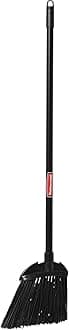FG637400BLA, Executive Lobby Broom with Vinyl Handle, Black/Yellow,7-1/2" Brush Length