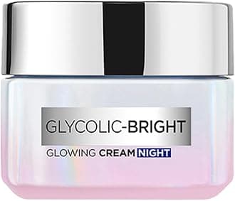 L'Oreal Paris Glycolic Bright Glowing Night Cream, 15ml |Overnight Brightening Cream with Glycolic Acid that Visbily Minimizes Spots & Reveals Glowing skin