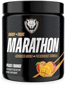 6AM Run Marathon - Pre Workout Powder for Distance Running & Essential Amino Energy - No Jitters, High Energy for Cardio & Stamina Formula - All Natural, Keto, Vegan