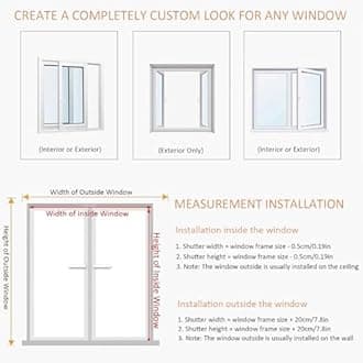 Cordless 2" Wooden Venetian Blinds for Windows, Blackout Privacy Shades Horizontal Window Blinds for Inside/Outside Mount – Custom Sizes 24" 32" 35" 46" 54" 66" 72"(Brown)