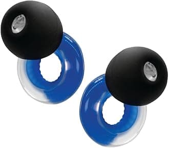 Experience Plus Earplugs Premium Sound Ear plugs Adjustable Noise Reduction Earplugs Loop Travel-Friendly Sound Earplugs (Transparent + Blue)