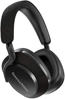 Px7 S2 Over-Ear Headphones (2022 Model) - All-New Advanced Noise Cancellation, Works with B&W Android/iOS Music App, Slim & Lightweight, 7-Hour Playback on 15-Min Quick Charge, Black
