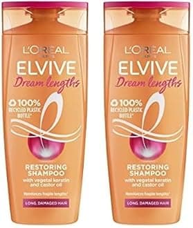 L'Oreal Paris Elvive Dream Lengths Long Hair Shampoo, 400 ml (Pack of 2)