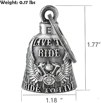 Dream Apparel motorcycle ride bell for bikers,heavy spirit bells accessory and key chain for luck