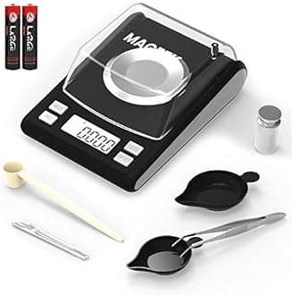 WEIGHTMAN Digital Milligram Scale 50g / 0.001g Touch Screen Powder Scale with LCD Display High Precision Jewelry scale with USB Gram Scale for Jewelry Gold Medicine Powder Battery Included